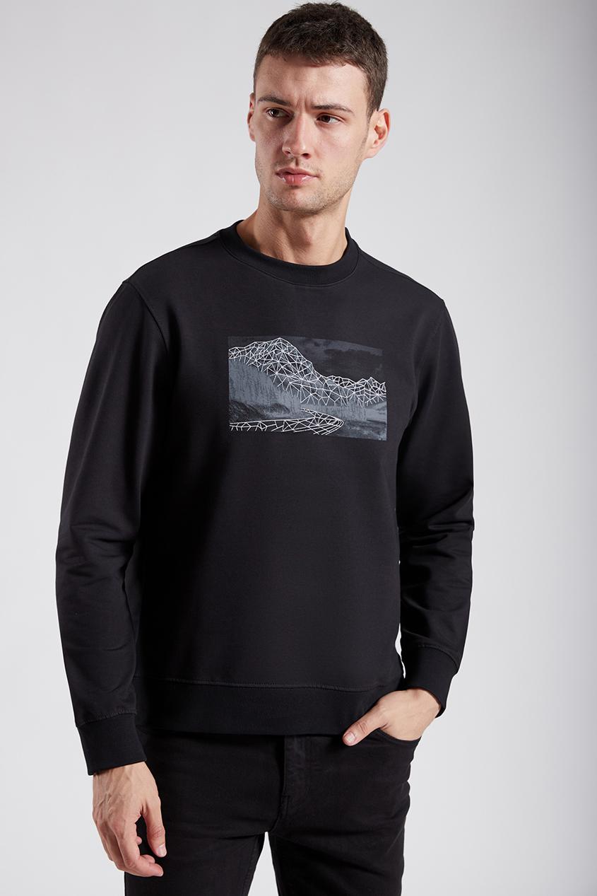 CREW NECK PRINTED SWEATSHIRT