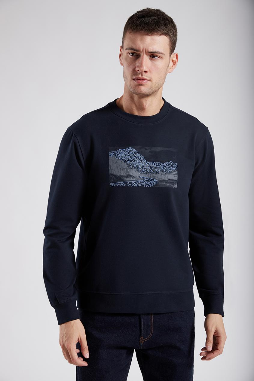 CREW NECK PRINTED SWEATSHIRT