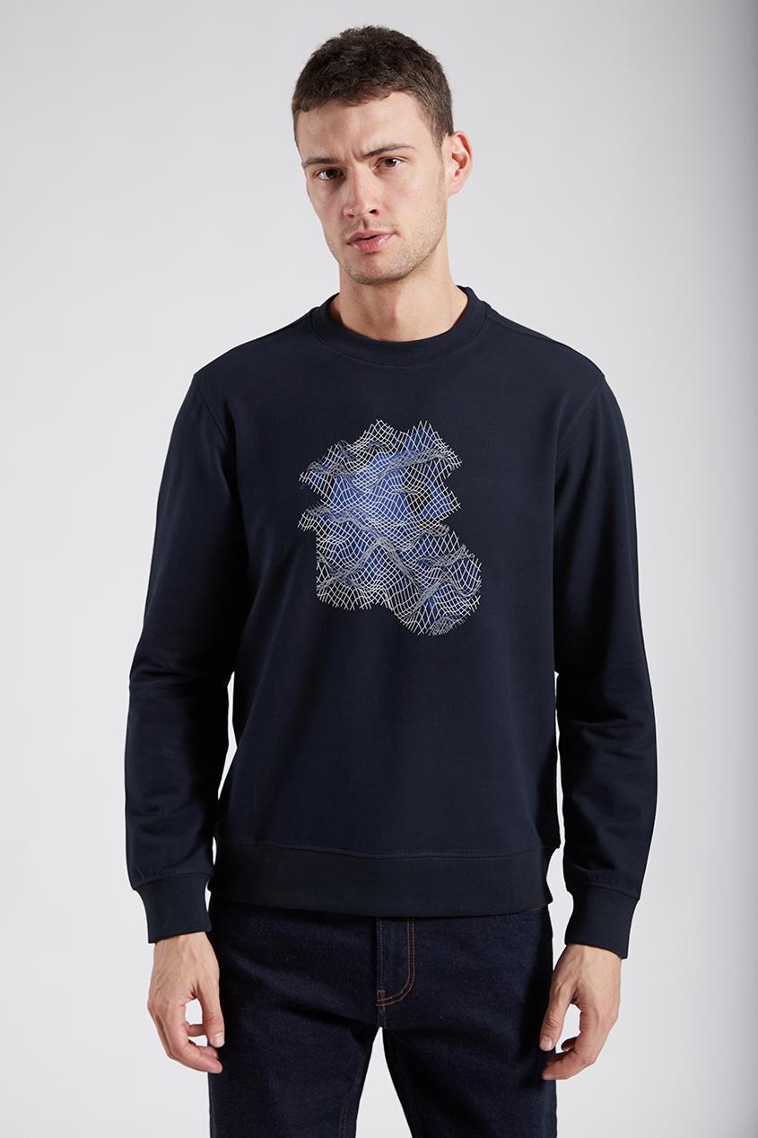 CREW NECK PRINTED SWEATSHIRT