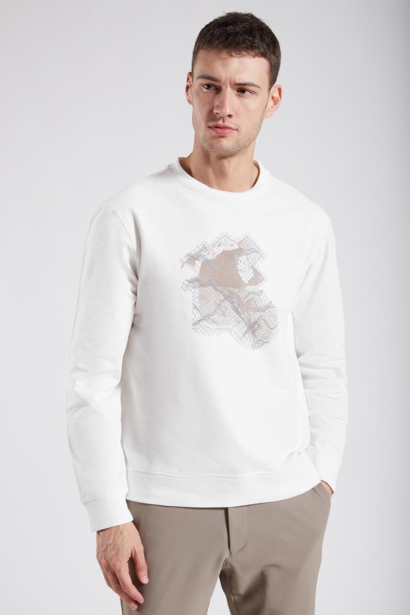 CREW NECK PRINTED SWEATSHIRT