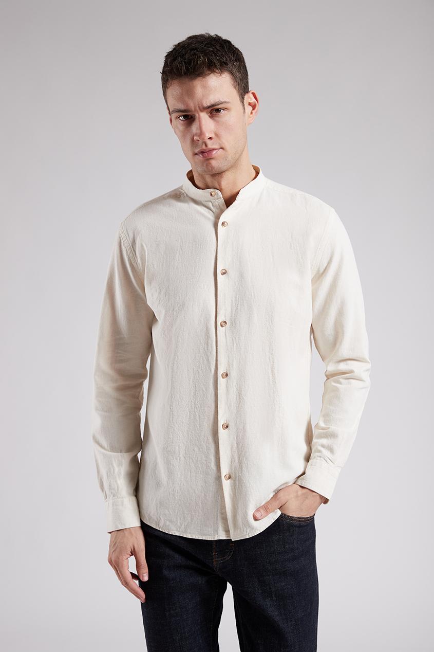 MANDARIN COLLAR MEN'S SHIRT