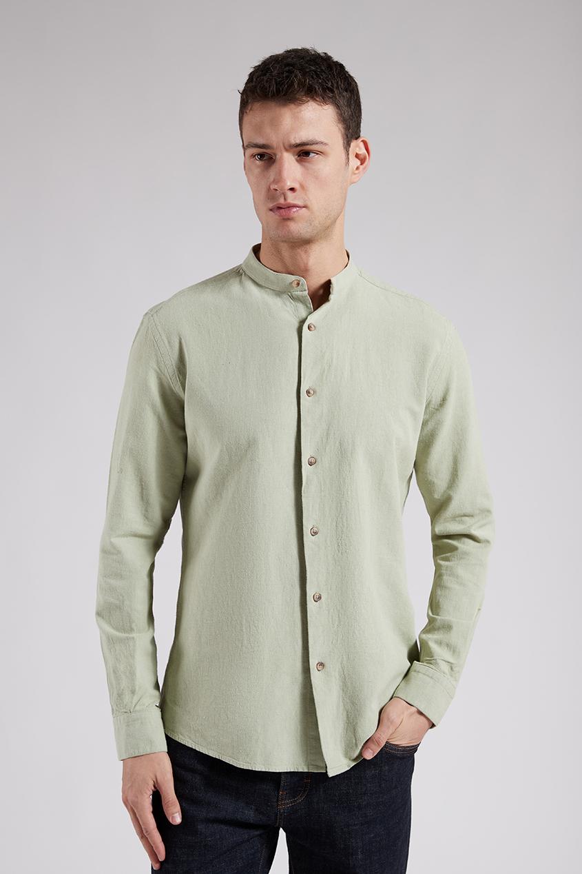 MANDARIN COLLAR MEN'S SHIRT